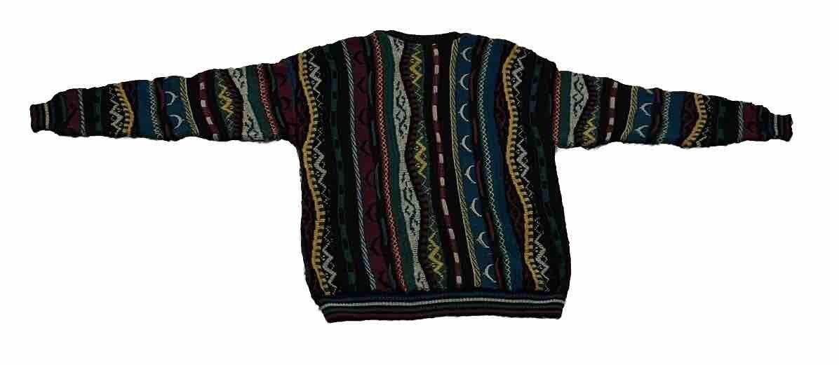 Bold Expression 3D multicolored knit Wool Texture… - image 2