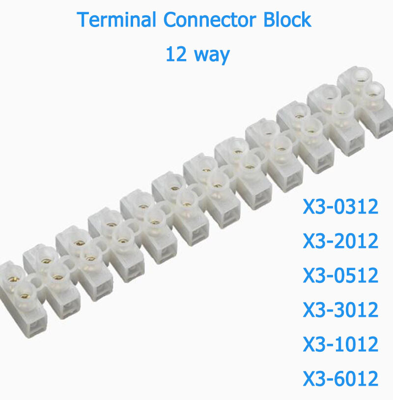 X3 Series Terminal Connector Block 12 way Strip Electrical Wire