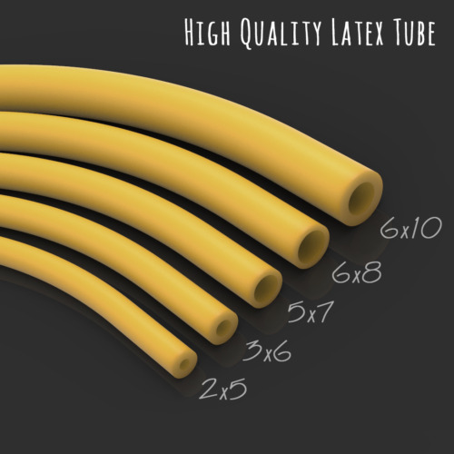 Natural or Black Latex Rubber Tube Slingshot Catapult Band Elastic Various Sizes