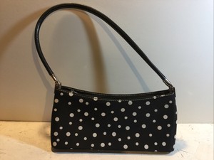 black and white polka dot purse handbag