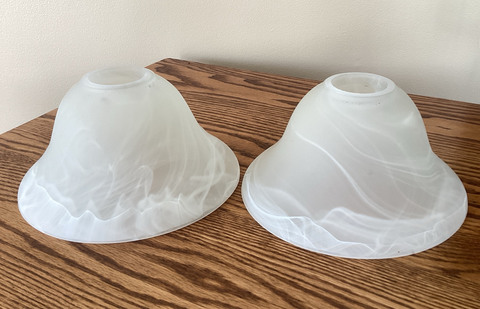 7.5” Alabaster Swirl Lamp Shades Replacement Glass For light fixture 1.