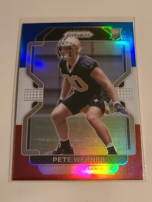 2021 Panini Prizm #391 Pete Werner Red White and Blue RC