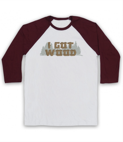 SHAUN OF THE DEAD I GOT WOOD AS WORN BY NICK FROST ED 3/4 SLEEVE BASEBALL TEE - Picture 16 of 20