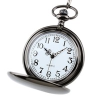 Jechin Classic Smooth Stainless Steel Case White Arabic Numbers Modern Pocket Jechin Classic Smooth Stainless Steel Case White Arabic Numbers Modern Pocket