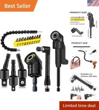 Flexible Drill Bit Extension Kit - 17 Piece with Magnetic Tips Socket Adapters