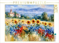 Calvendo Puzzle Sunflowers Compete With The Sun | 1000 Pieces, Finished Size 25.
