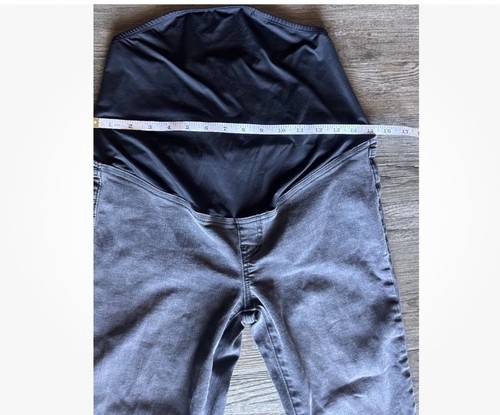Pantalones de mezclilla ajustados Madewell Maternity talla 26 sobre el vientre negros lavados calce cómodo elásticos - Imagen 11 de 22