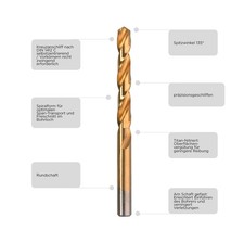 Metallbohrer kwb Titan HSS &Oslash; 4mm, Spitzenanschliff, langlebig, Bohrwerkzeug