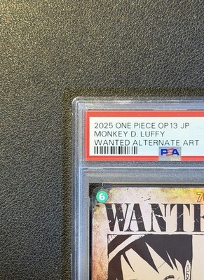 PSA 10 Luffy OP13-118 SEC Wanted SP Alt Art Carrying on His Will