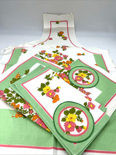 Vintage Cantoni Hostess Set: Apron, Placemats, Cocktail Rounds+ - 8 Pieces - NEW
