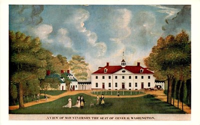MOUNT VERNON, GENERAL WASHINGTON, NATIONAL GALLERY OF ART, WASHINGTON Postcard