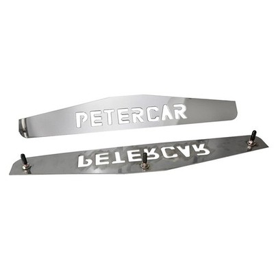 2 Pack 24''x4'' Stainless Steel Mud Flap Weights Semi w/Welded Studs Mirror Finish