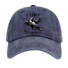 F-Caw-F Raven Crow Dad Hat Gothic Bird Graphic Baseball Cap Funny Humor Unisex