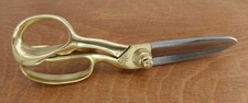 Superb Antique Victorian c1850 Wilkinson & Son Brass 12&rdquo; Tailors Shears/Scissors