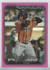 2024 Topps Pro Debut Fuchsia Foil 142/199 Carlos Jorge #PD-26 ut4