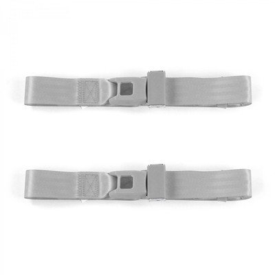AMC AMX 1967 - 1974 Standard 2pt Gray/Grey Lap Bucket Seatbelt Kit - 2 Belts