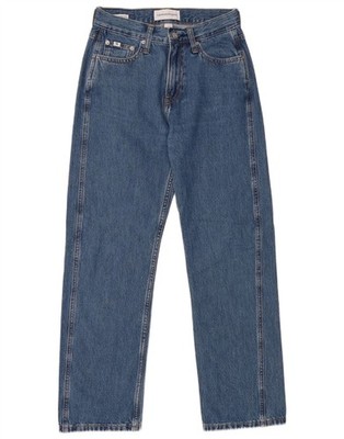 Calvin Klein Damen Straight Jeans W26 L28 Blau Baumwolle AP15