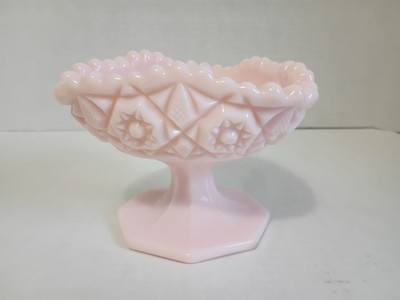 Vintage Fostoria Winburn Pink Milk Glass Nappy/Bon-Bon Dish