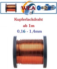 Kupferlackdraht Kupferdraht Basteldraht Spule Motor Meter 0,16mm-1,4mm
