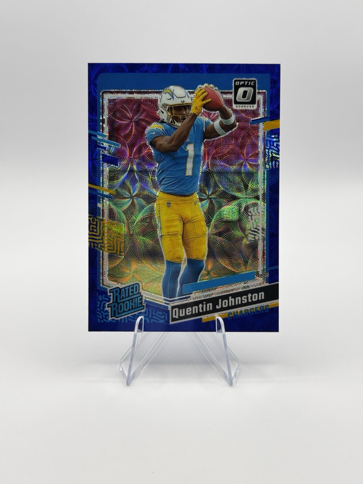 2023 Panini Donruss Optic - Rated Rookie Quentin Johnston #265 Blue Scope Prizm