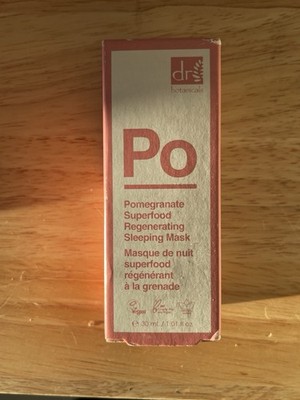 Dr. Botanicals Pomegranate Super Food Regenerating Sleeping Mask 30mL New/SDS