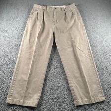 Vintage Polo By Ralph Lauren Chino Pants Mens 38x30 Beige Pleated Classic 90's