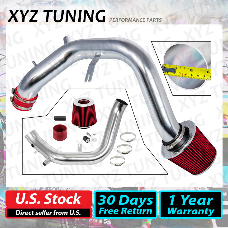 3" JDM RED Cold Air Intake Induction Kit System + Filter For 04-08 TSX 2.4L L4
