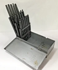 Vintage 16-pc W&B Drill Index 33/64 - 3/4 in Huot Steel Case