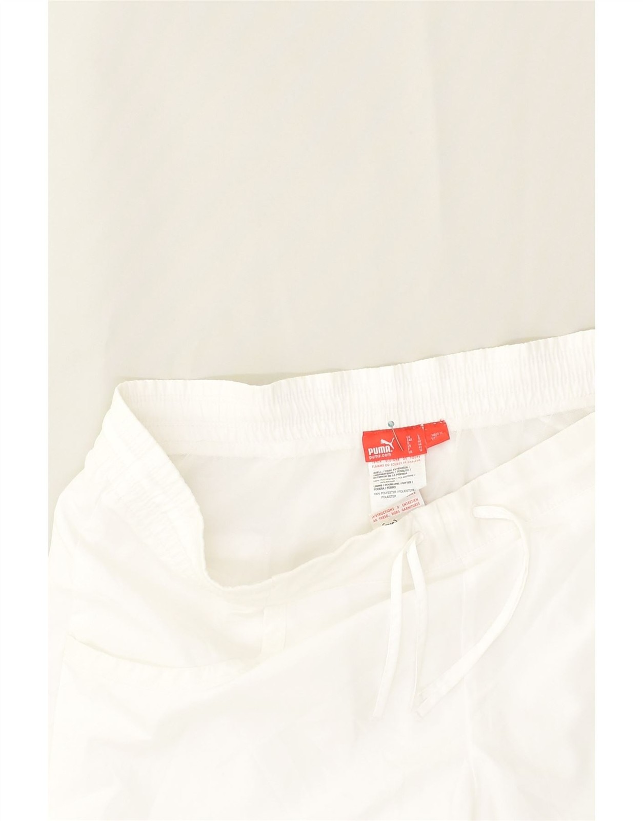 PUMA Womens Sport Shorts UK 14 Large  White Polyester AO16 thumbnail 3
