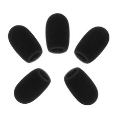 5pcs Black Microphone Windscreen Foam Sponge Mic for