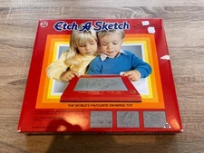 Vintage Etch A Sketch by Peter Pan Playthings – Original Box – Retro Drawing Toy