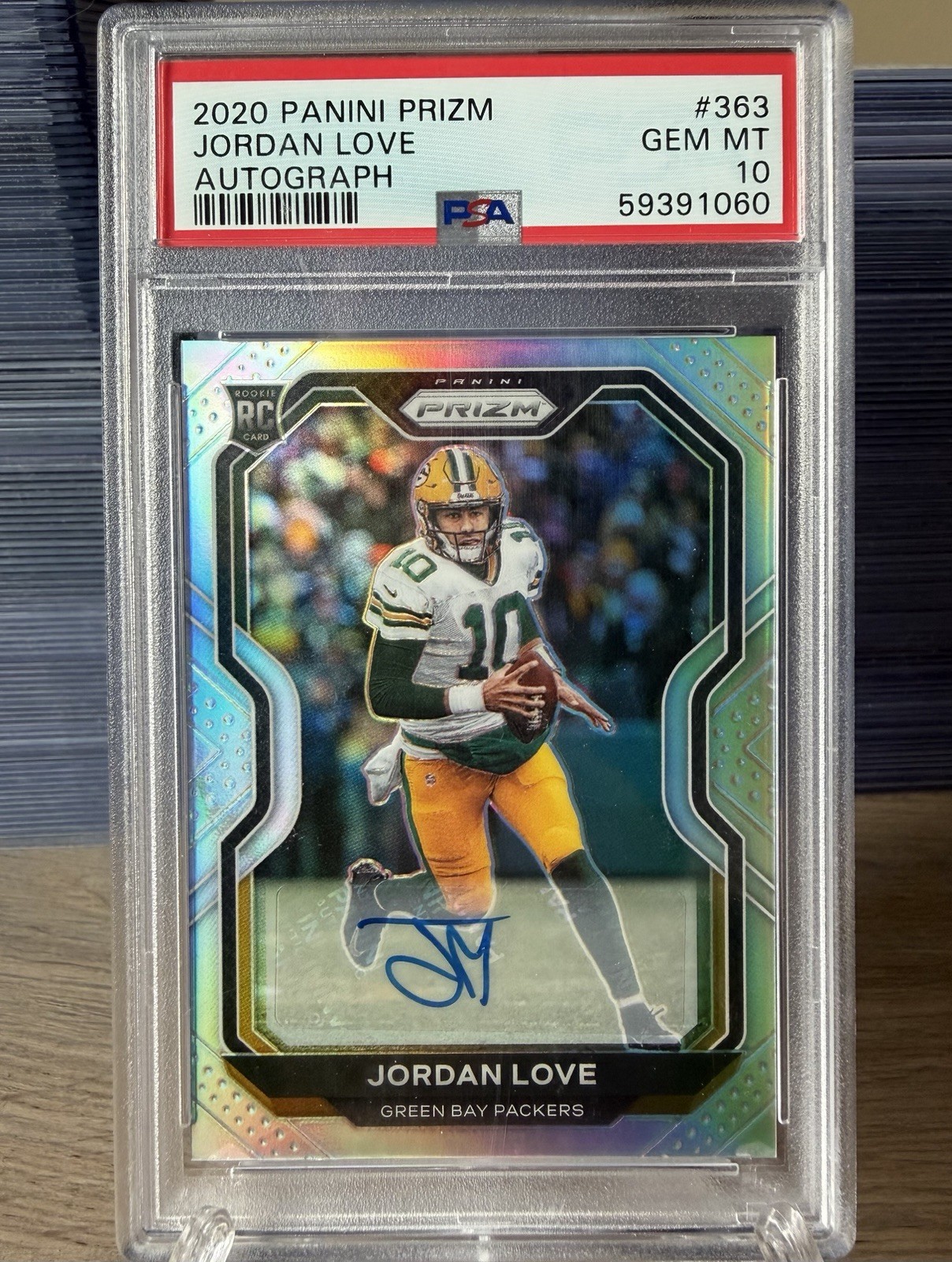 2020 Panini Prizm Jordan Love #363 Silver Auto Rookie PSA 10 Packers RC SP