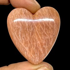 144 Cts Natural Peach Amazonite Heart 41x38mm Loose Pendant Size Gemstone