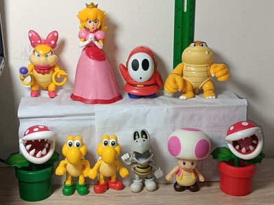 10 Pcs SUPER MARIO 4'' LOT Wendy Koopa Peach Boom Boom Purple Toad Dry Bones