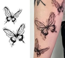 NORSET Temporary tattoo, Butterfly, Waterproof Semipermanent Tattoo.
