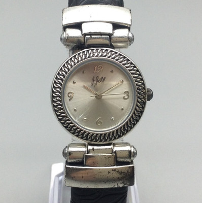 J. Jill Women\'s sterling silver case Watch with Brown Leather cuff band J Jill Women main image 3