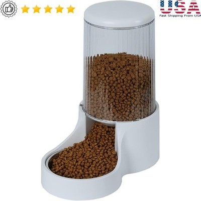 Automatic Cat Feeder Food Grade PP Stainless Steel Bowl Easy Clean Dispenser New