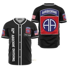 Custom Name 82nd Airborne Divisions Personalized Baseball Jersey V2