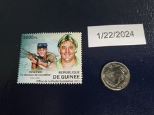 Steve Irwin Australian Zookeeper Crocodiles 2012 Republique De Guinee Stamp (c)