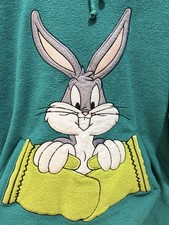 Happy adorable Bugs bunny-Warner Brothers sweatshirt with hoodie and pockets