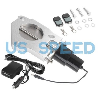 2.5'' Electric Exhaust Valve Kit W/Remote Switch Screw Kit Stainless Steel