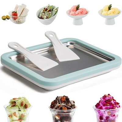 Ice Cream Rolls Maker Eisplatte Zuhause Sorbet Eiscreme Ice Cream Maker Frozen
