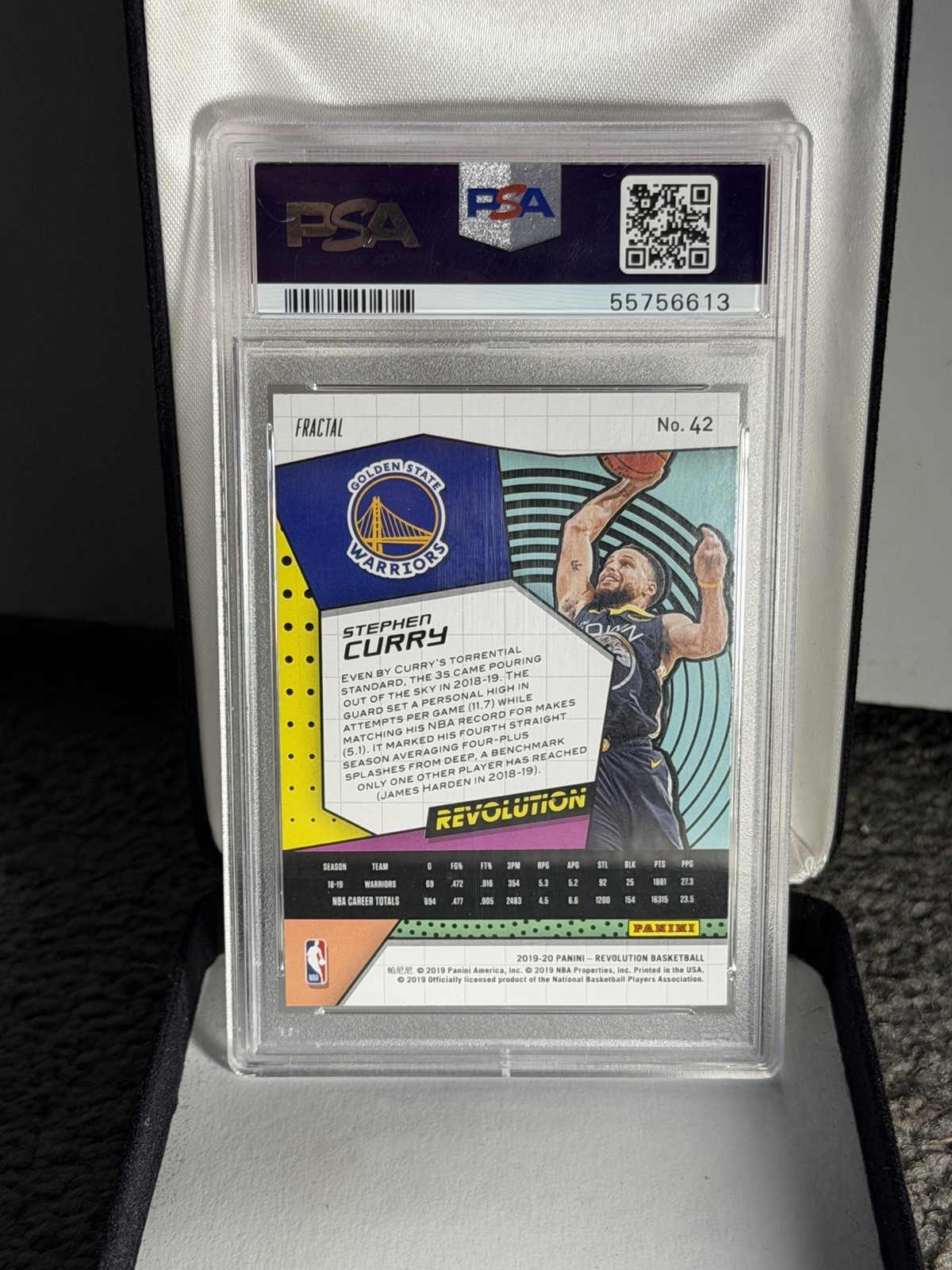 2019 Panini Revolution Fractal #42 STEPHEN CURRY PSA 10 GEM MT LOW POP RARE view 2