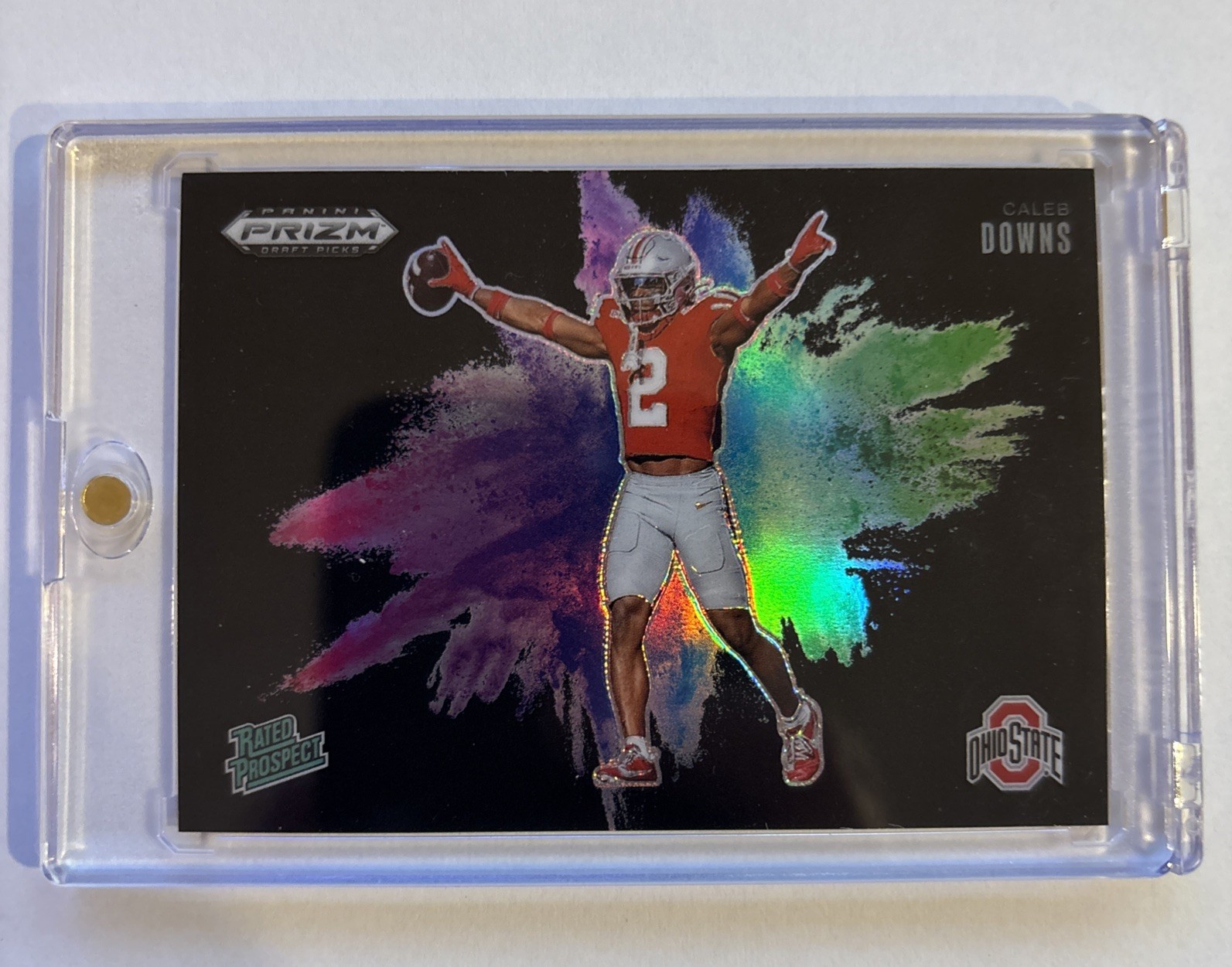 Caleb Downs Color Blast 2025 Panini Prizm Draft Pick
