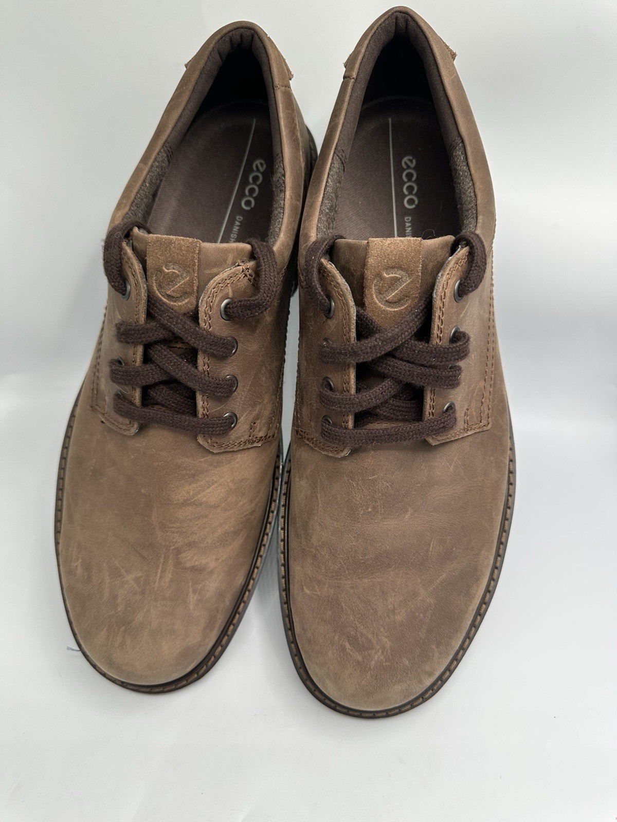 SAOLA Scarpe ECCO uomo taglia 12 12 5 EU 46 pelle marrone stringate derby scarpa elegante tacco