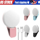 Portable LED Selfie Ring Light Mini Clip On 3 Mode Dimming Phone Photo Light lot