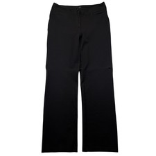Eileen Fisher Straight Leg Pants Womens PS Black Stretch Knit Viscose Mid Rise