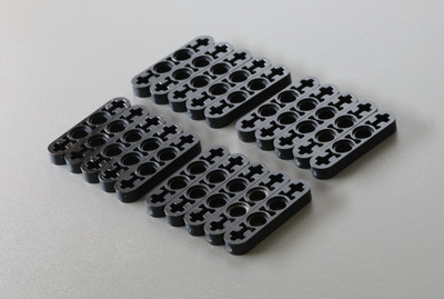 LEGO Technic: 20x Liftarm thin 1 x 4 (Axle Holes), schwarz