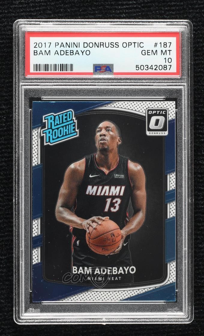 2017-18 Panini Donruss Optic Rated Rookie Bam Adebayo #187 PSA 10 GEM MT ne1