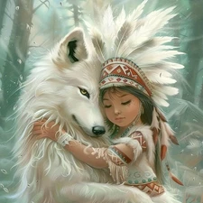 5D Diamond Painting Kits for Adults, Indian Angel 13.7x13.7 inches, KM182-1 